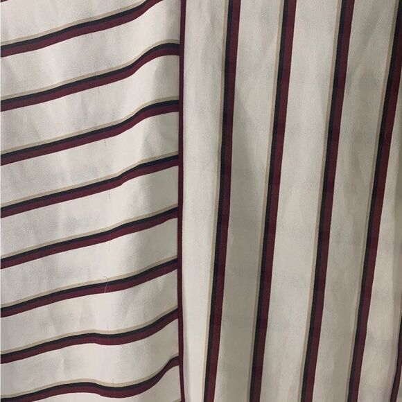 Maurices XXL Cream, Black and Maroon Mixed Stripe V Neck‎ Tank Top - Picture 3 of 5